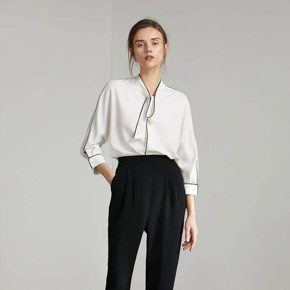 J.ING Bolt White Contrast Top - Picture 2 of 9